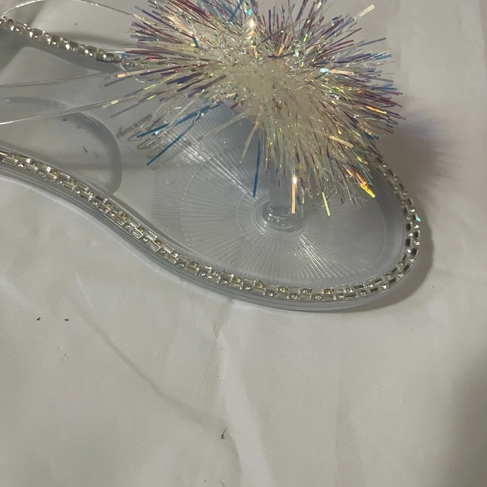 Luffymomo women’s flip flop sandals transparent size 9 - Picture 4 of 8
